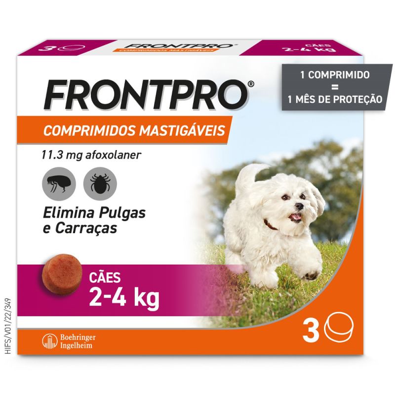 Frontpro Comprimidos Mastigáveis 2-4kg – 3 Unidades