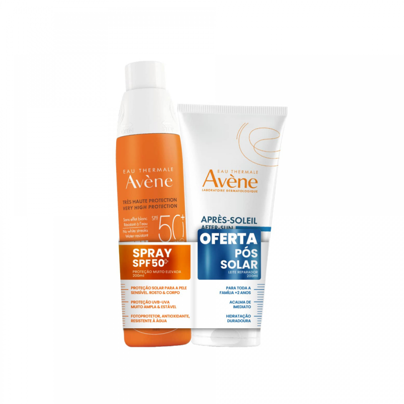 Avène Spray Solar SPF50+ 200ml + Oferta Pós-Solar 200ml