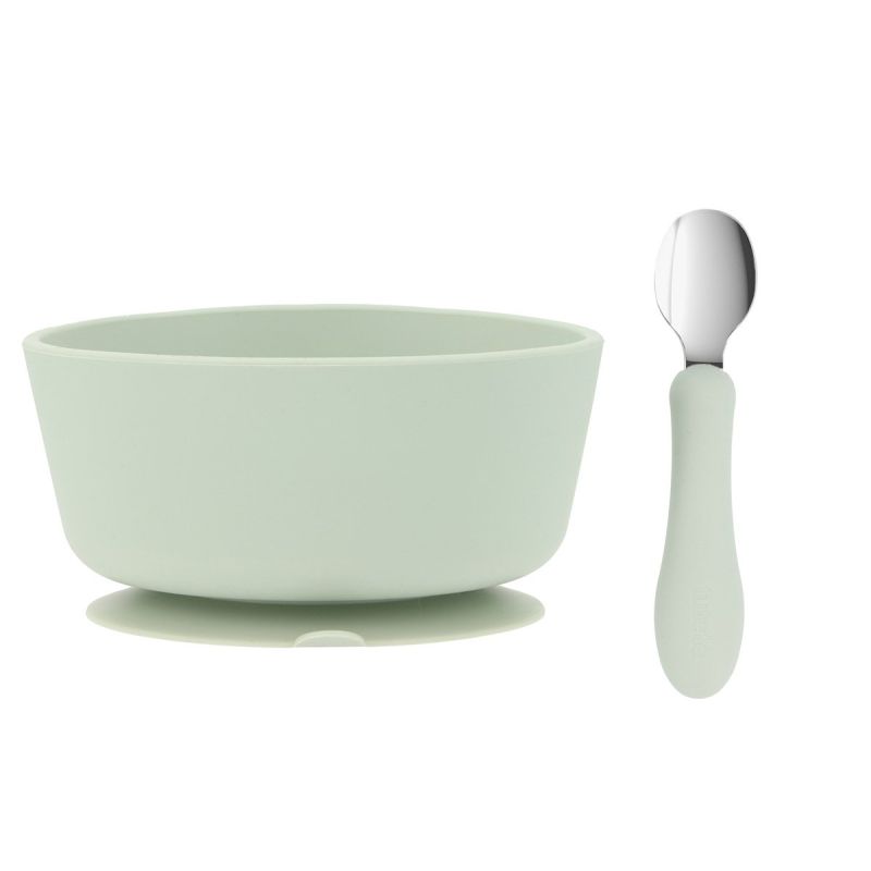 Tutete Conjunto de Tigela e Colher Sage 4m+