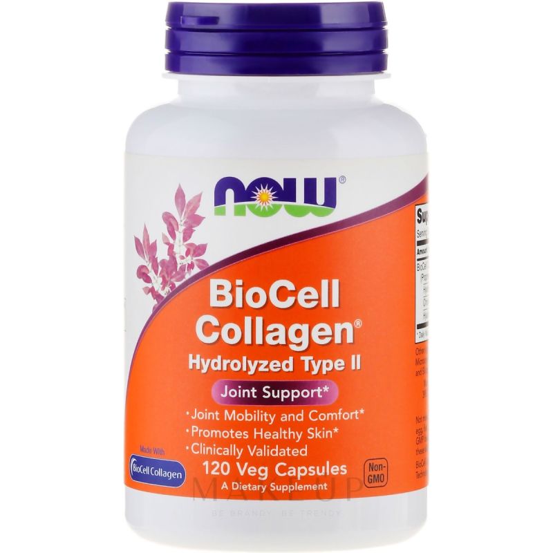 Now Biocell Collagen Hydrolyzed Type II – 120 cápsulas