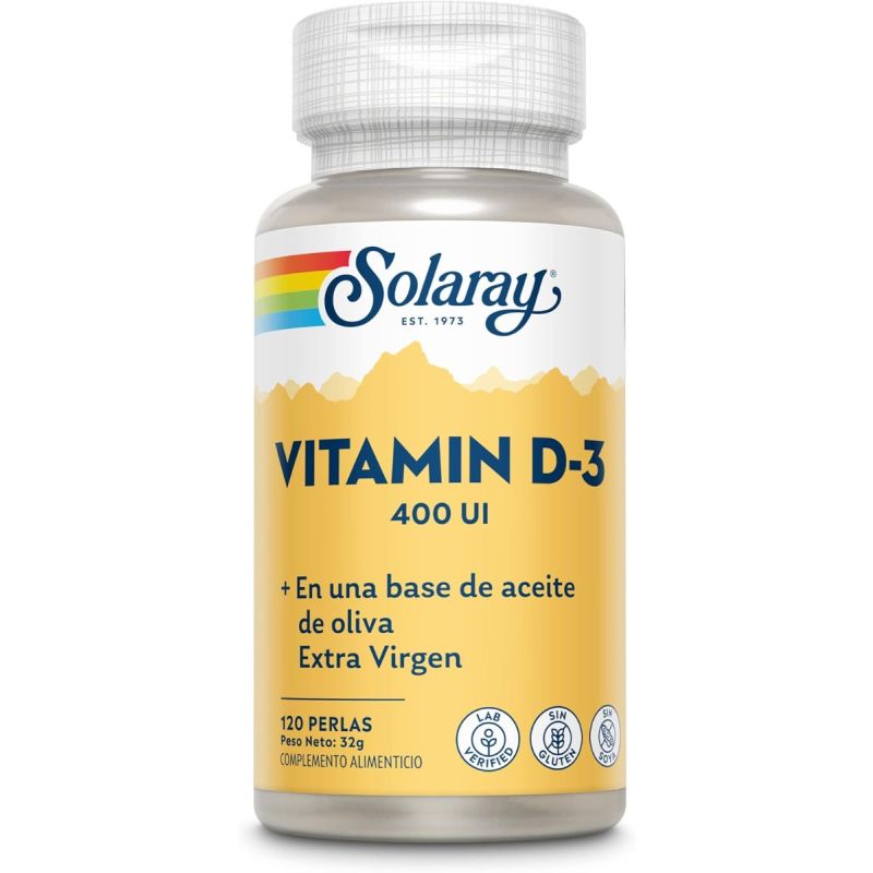 Solaray Vitamina D3 + K2 120 caps.
