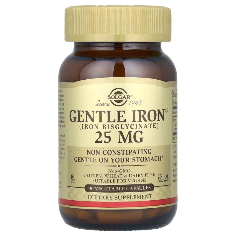 Solgar Gentle Iron 25 mg – 90 cápsulas