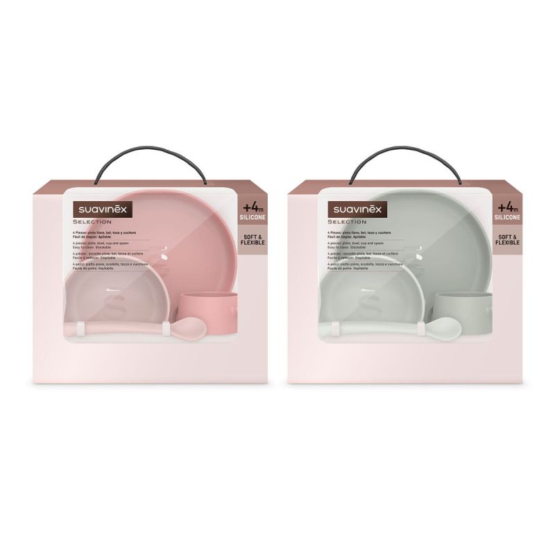 Suavinex Silicone Soft Flex – Set de Alimentação 4 Peças 4m+ 