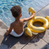 Swim Essentials Golden Split Ring Swan Ø 55 cm
