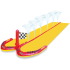 Swim Essentials Racing – Escorrega de Água Insuflável Multicolorido