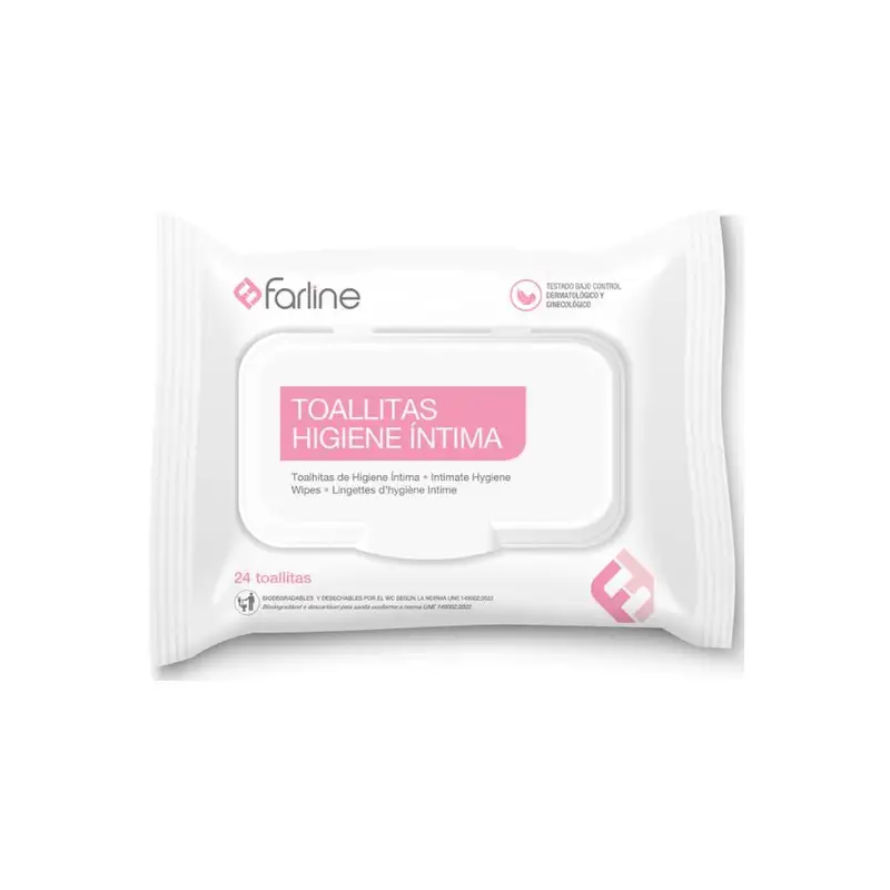 Farline Toalhitas Íntimas – Higiene Suave e Refrescante (24 unid.)