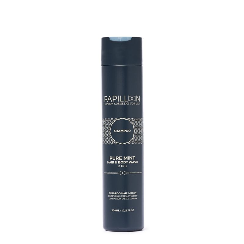Papillon Pure Mint Shampoo Cabelo, Barba e Corpo 300ml