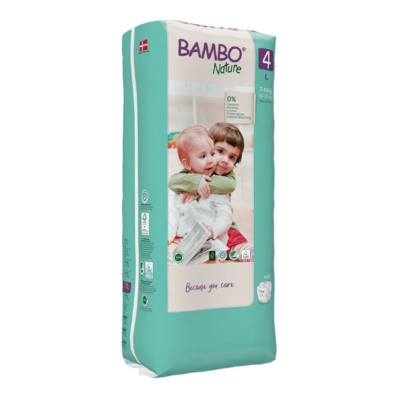Bambo Nature Fraldas Tamanho 4 L 7-14Kg 48 Un.