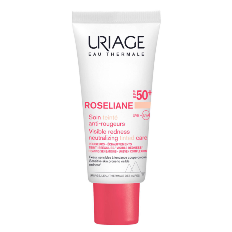Uriage Roséliane CC Cream SPF50+ – Cuidado Correção e Proteção para Pele com Vermelhidão – 40ml