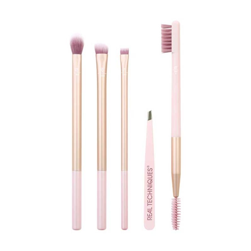 Real Techniques - Conjunto de pincéis e acessórios para os olhos Naturally Beautiful
