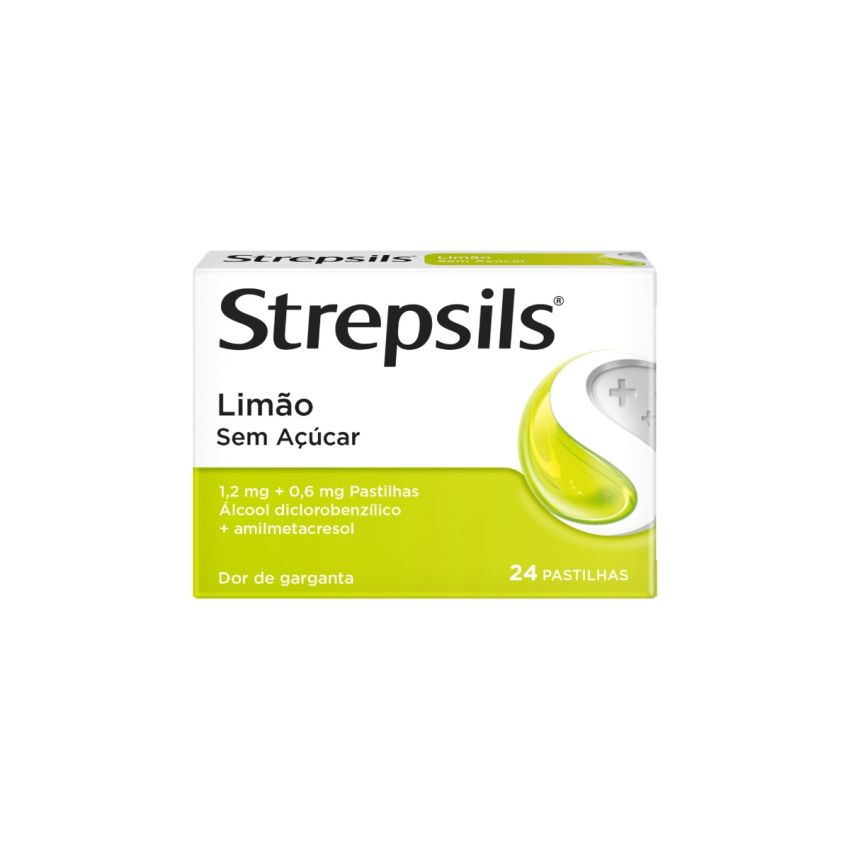 Strepsils Limão Sem Açúcar – 24 Pastilhas para a Garganta