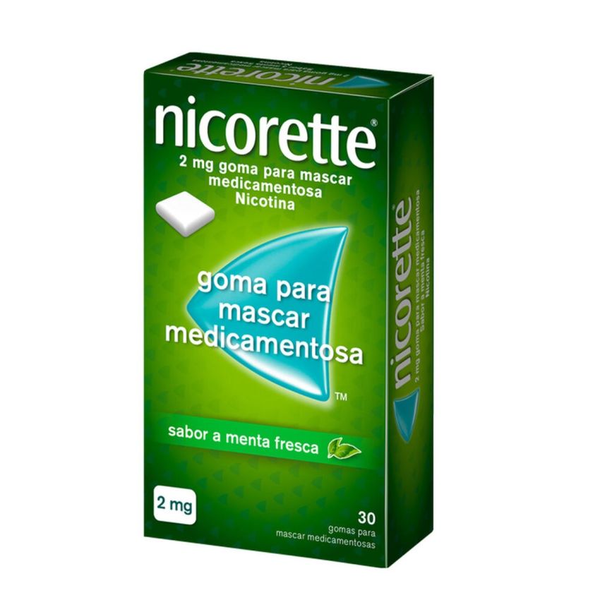 Nicorette Gomas 2mg Nicotina Sabor a Menta – 30 Unidades