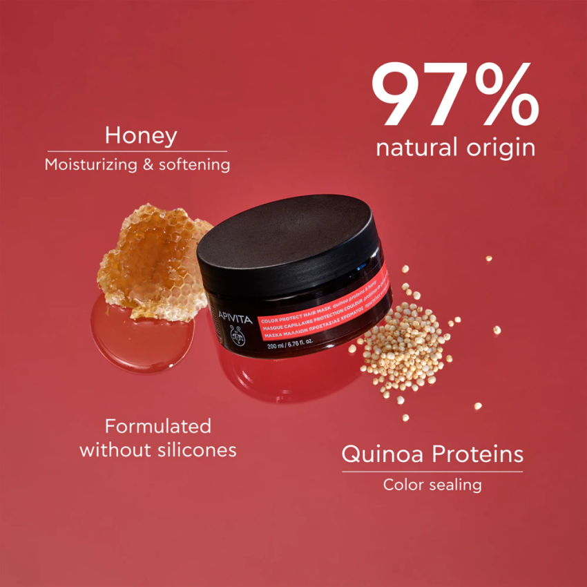 Apivita Propoline Sunflower & Honey Máscara Hidratante Cabelo Pintado 200ml