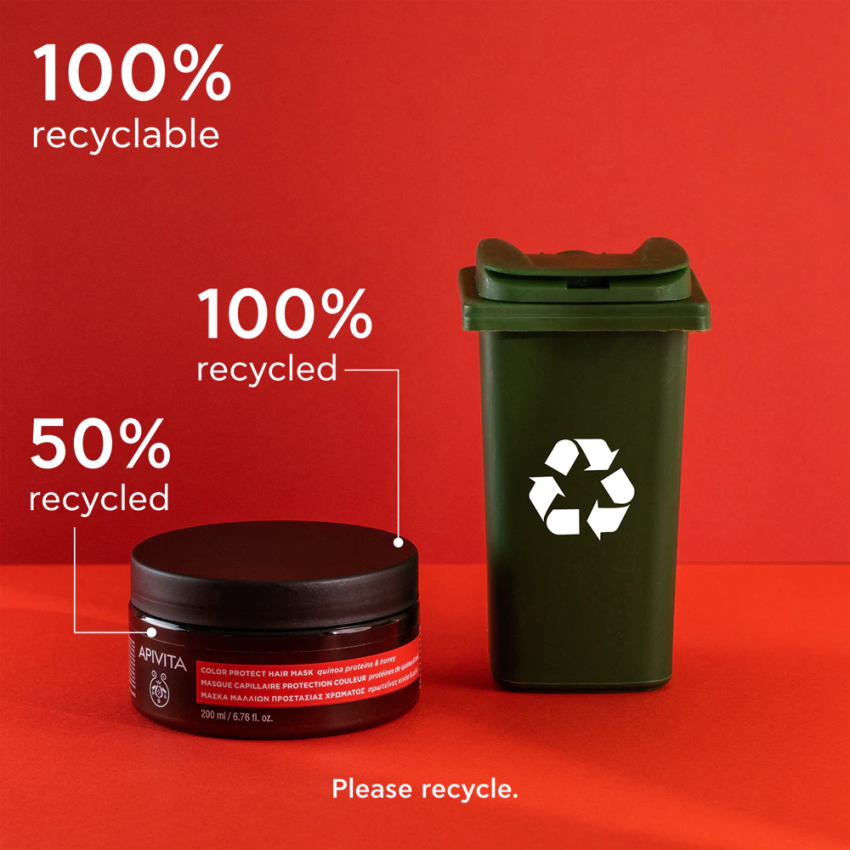 Apivita Propoline Sunflower & Honey Máscara Hidratante Cabelo Pintado 200ml