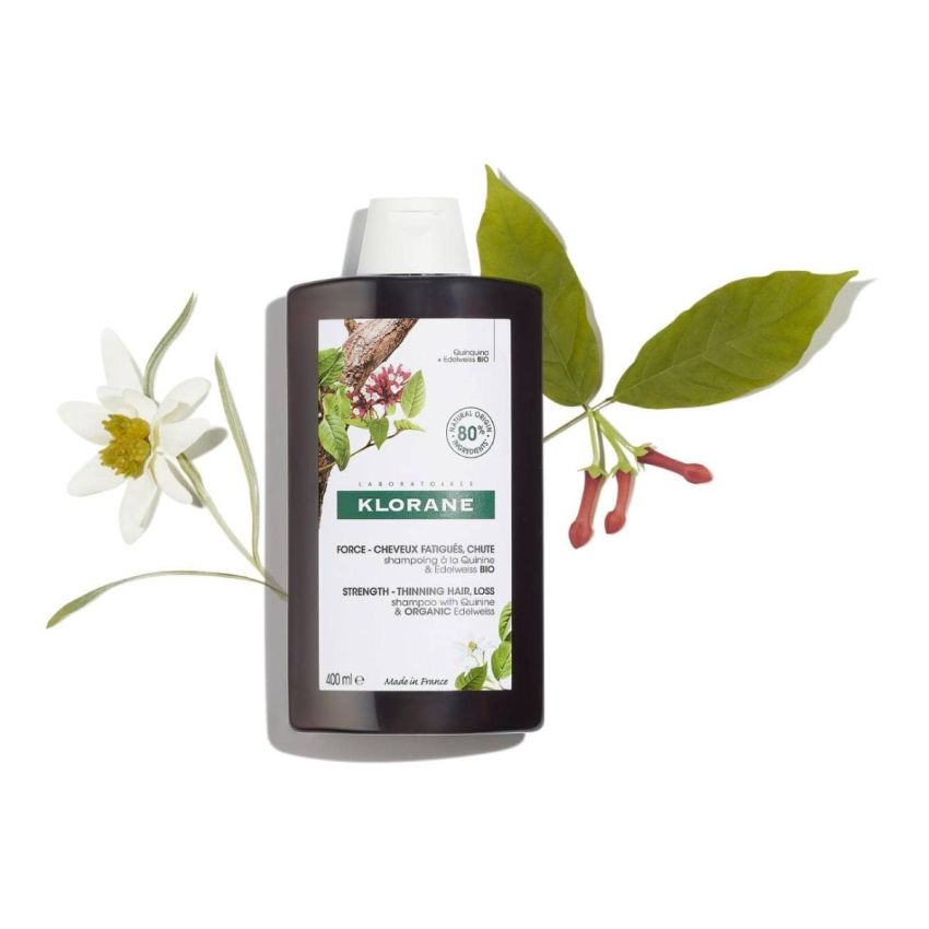  Klorane Champô Fortificante Quinina & Edelvaisse Bio – 400ml