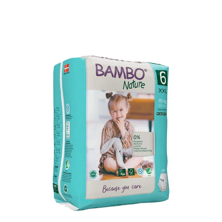 Bambo Nature Cuecas-Fralda 6 (+15 kg) 18 Unidades