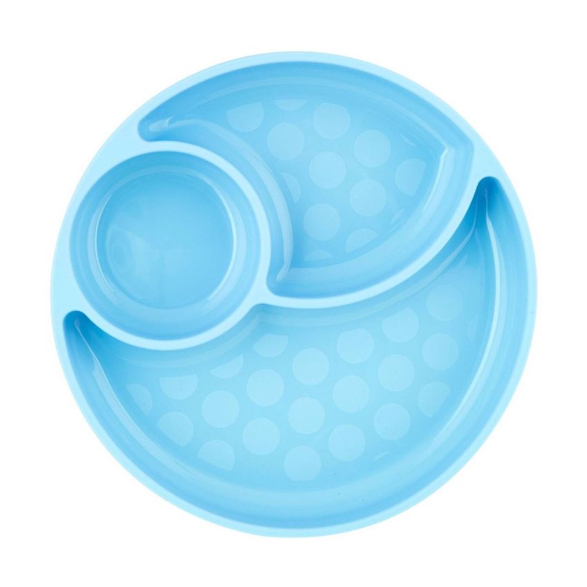 Chicco Take Eat Easy Prato Silicone Divisórias Azul 12m+
