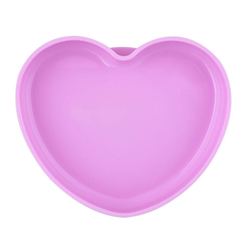 Chicco Take Eat Easy Prato Silicone Heart Rosa 9m+