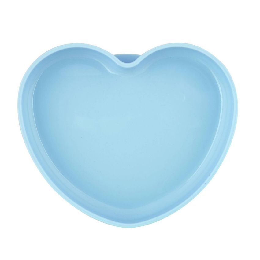 Chicco Take Eat Easy Prato Silicone Heart Azul 9m+