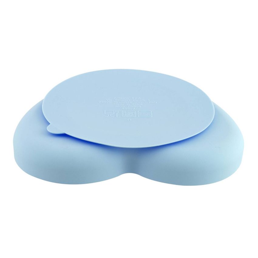 Chicco Take Eat Easy Prato Silicone Heart Azul 9m+