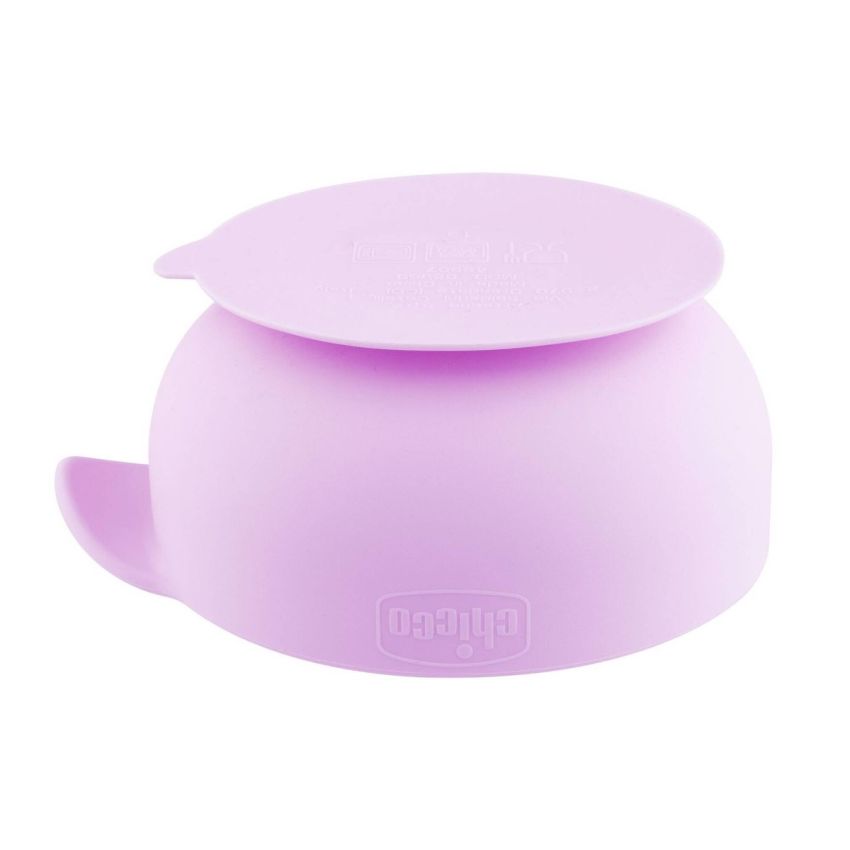 Chicco Take Eat Easy Tigela Silicone Rosa 6m+