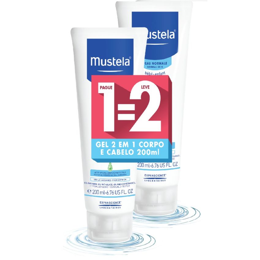 Mustela Bébé - Gel Lavante 2 em 1 Cabelos e Corpo 2x200ml