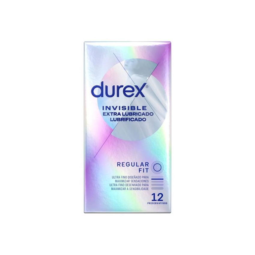 Durex Invisible Extra Lubrificado – 12 Preservativos