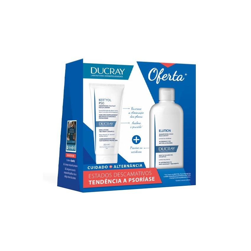 Ducray Kertyol PSO Champô Tratamento 200ml + Oferta Elution Champô Suave 200ml