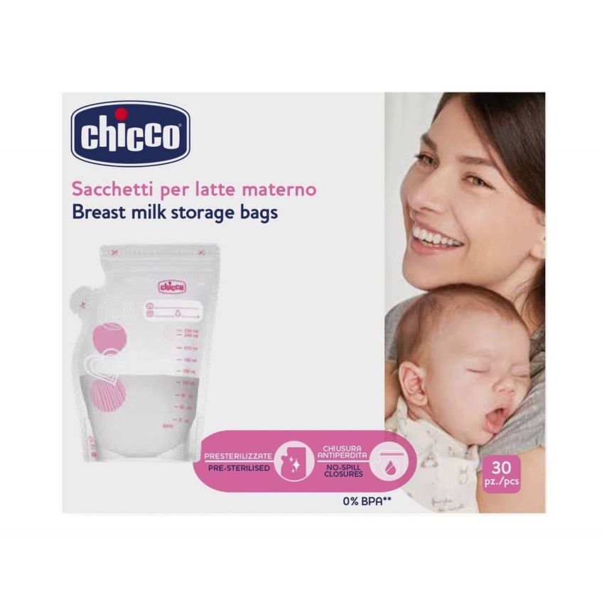 Chicco Sacos de Conservação de Leite Materno 30 unidades 250ml