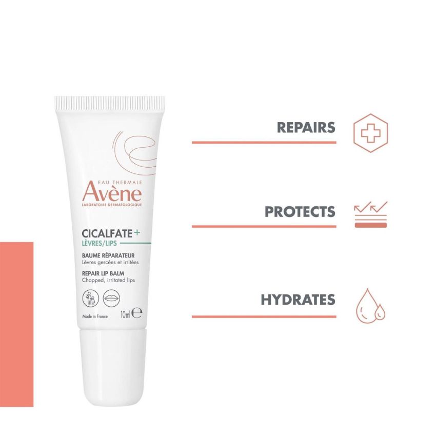 Avène Cicalfate+ Repair Lip Blam Bálsamo Repara e Protege Lábios Gretados 24H 10 ml  