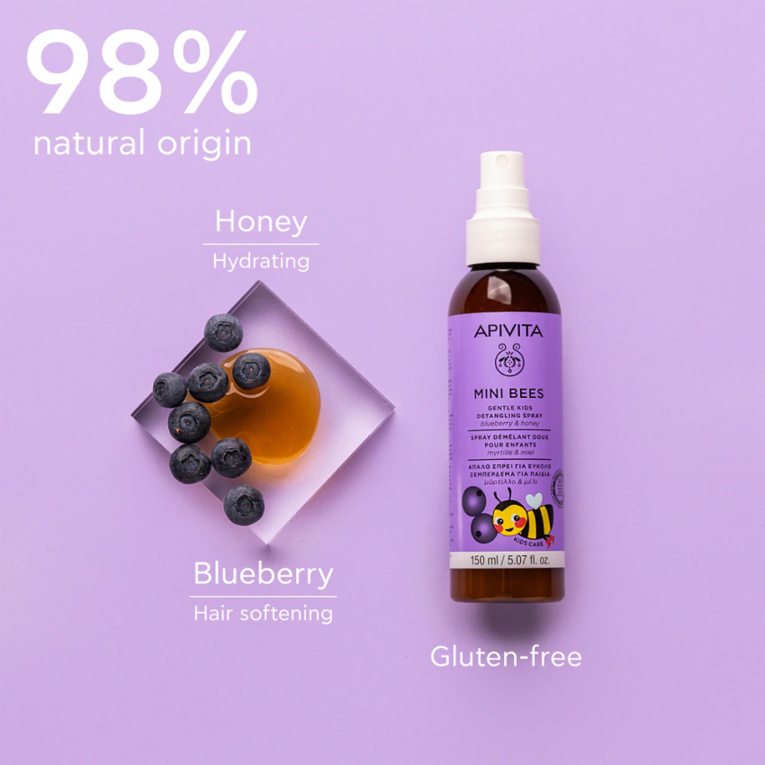Apivita Mini Bees Spray de Desembaraçar de Mirtilo e Mel 150ml