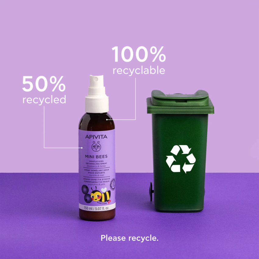 Apivita Mini Bees Spray de Desembaraçar de Mirtilo e Mel 150ml