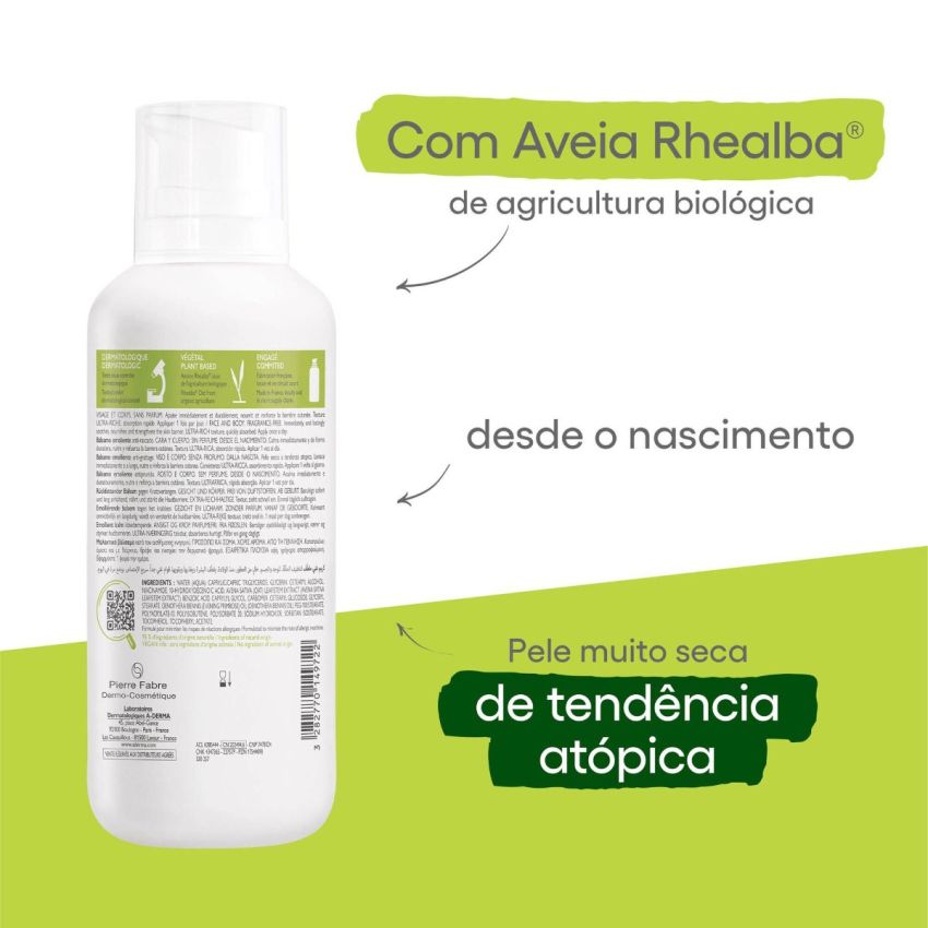 A-Derma Exomega Control Emollient Balm – Bálsamo Nutritivo Calmante 400ml