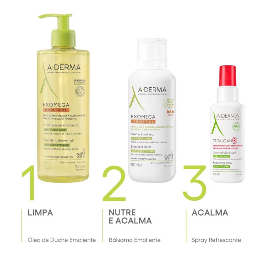 A-Derma Exomega Control Emollient Balm – Bálsamo Nutritivo Calmante 400ml