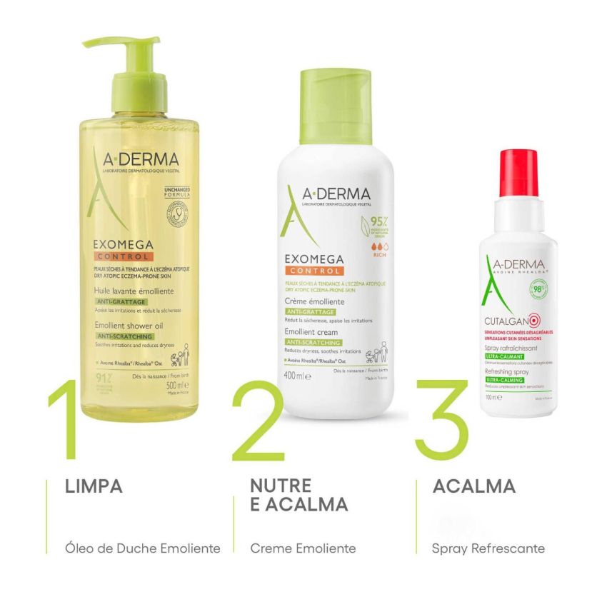 A-Derma Exomega Control Emollient Cream – Creme Nutritivo Calmante 400ml