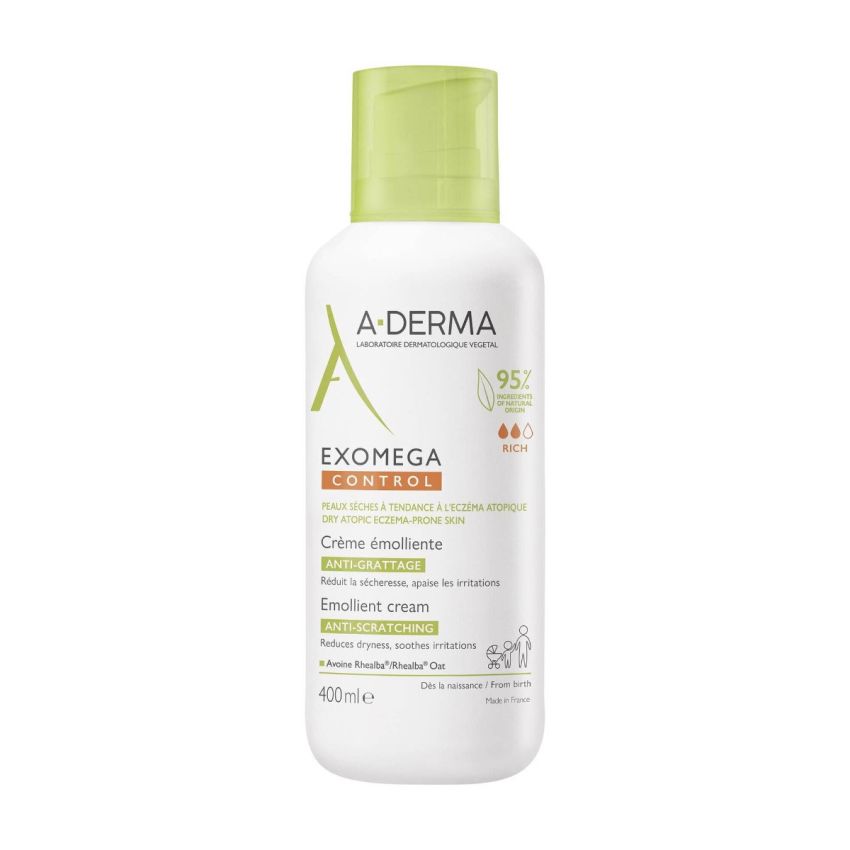 A-Derma Exomega Control Emollient Cream – Creme Nutritivo Calmante 400ml