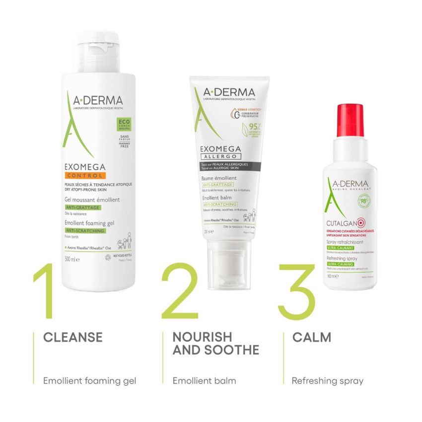 A-Derma Exomega Control Gel Espuma Emoliente 500ml