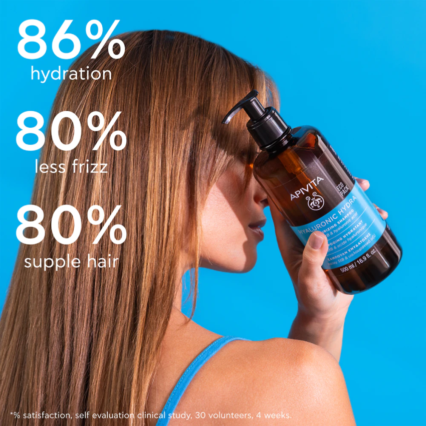  Apivita Hyaluronic Hydra Shampoo Hidratação – 500ml