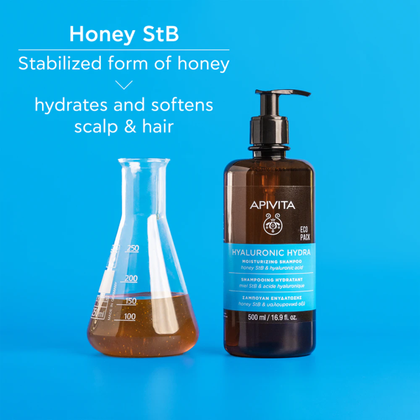  Apivita Hyaluronic Hydra Shampoo Hidratação – 500ml