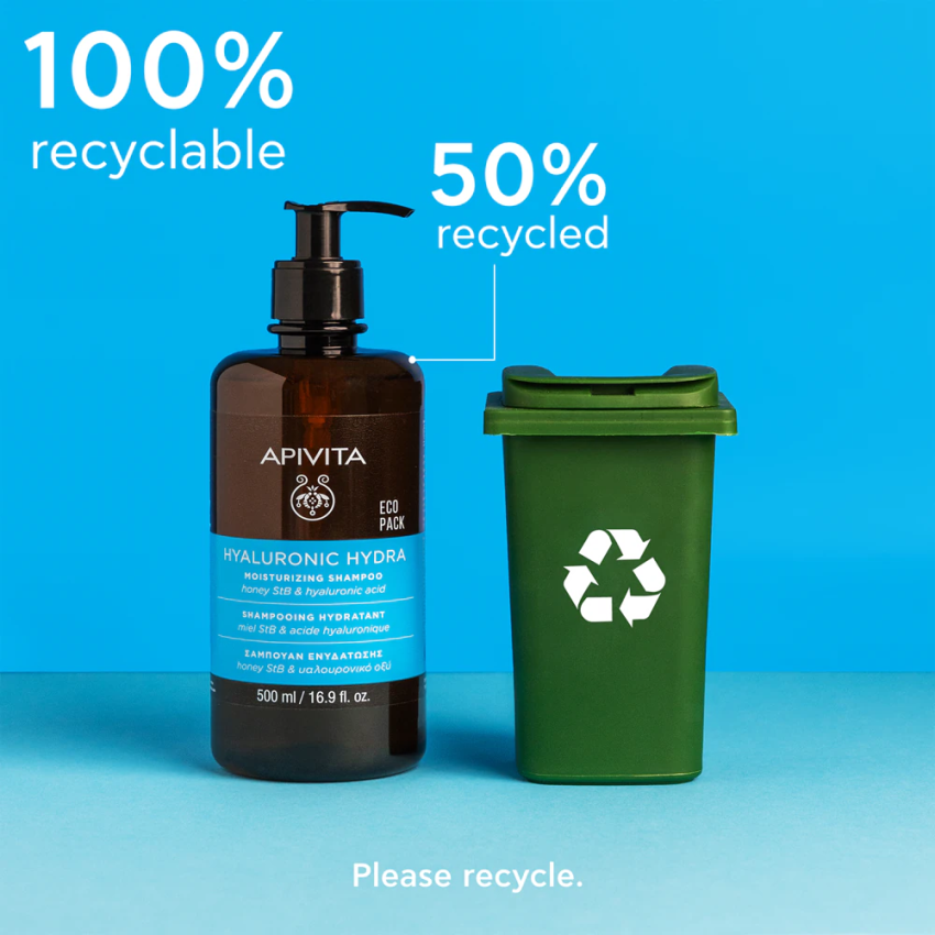  Apivita Hyaluronic Hydra Shampoo Hidratação – 500ml