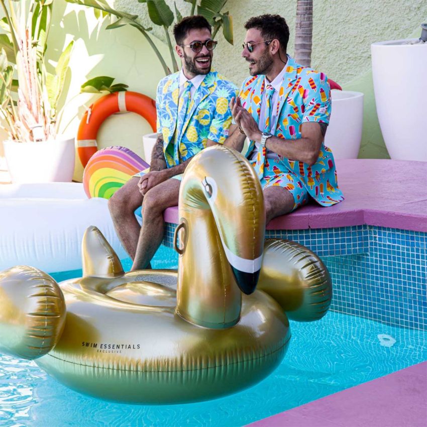 Swim Essentials Golden Swan – Flutuador Insuflável Dourado 150 cm