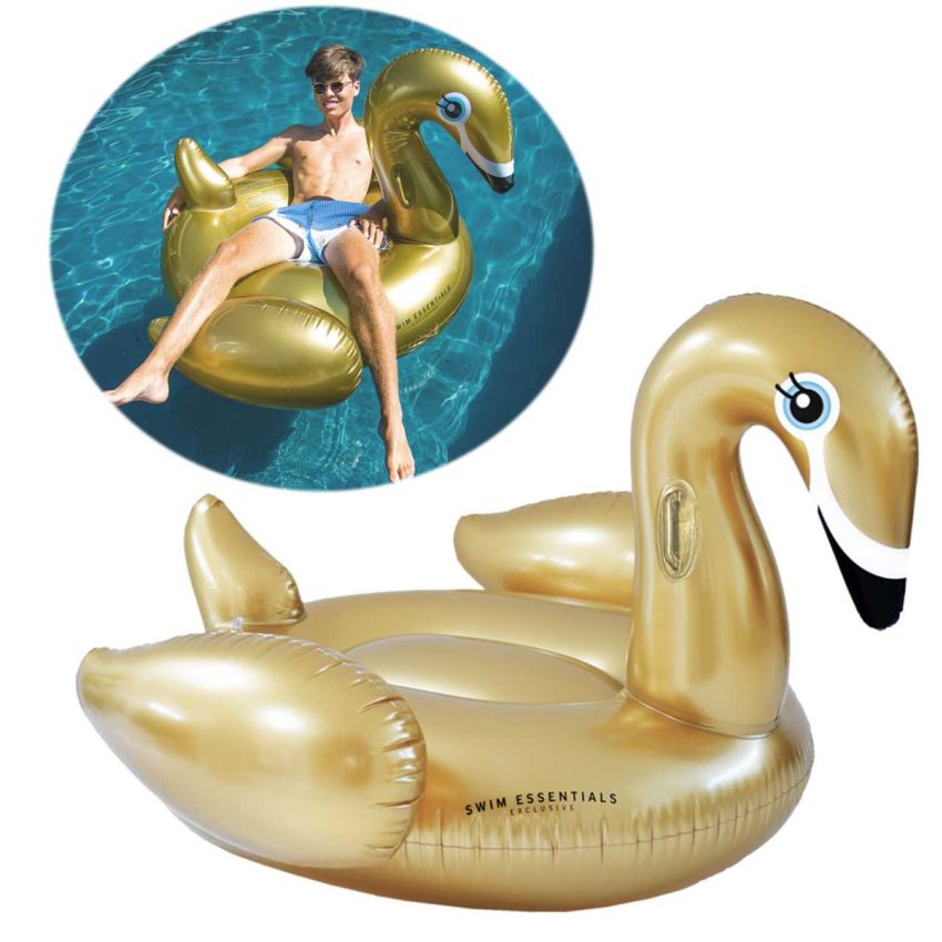 Swim Essentials Golden Swan – Flutuador Insuflável Dourado 150 cm