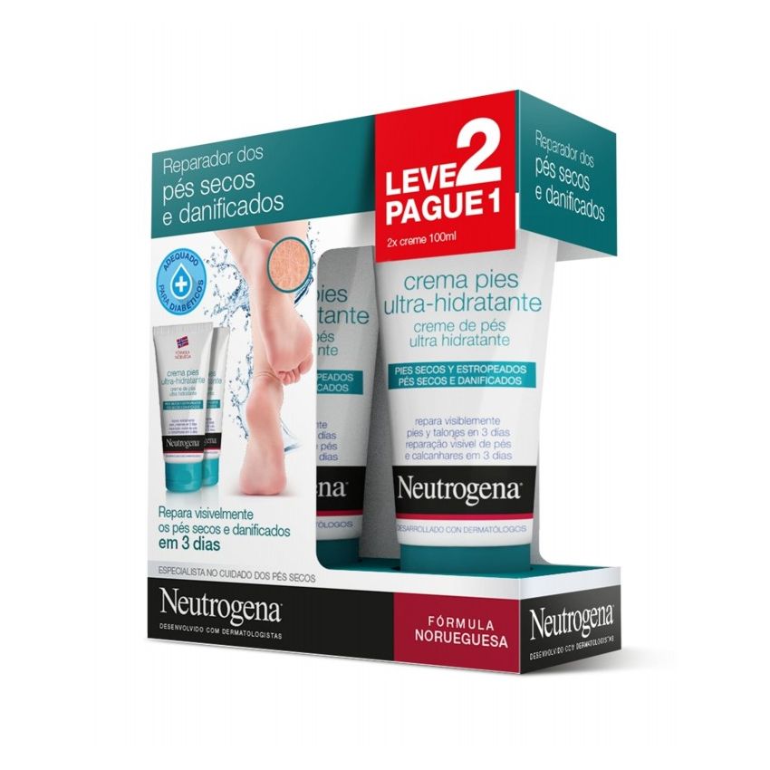 Creme Hidratante de Pés Secos e Danificados – Leve 2 Pague 1 | 2 x 100ml