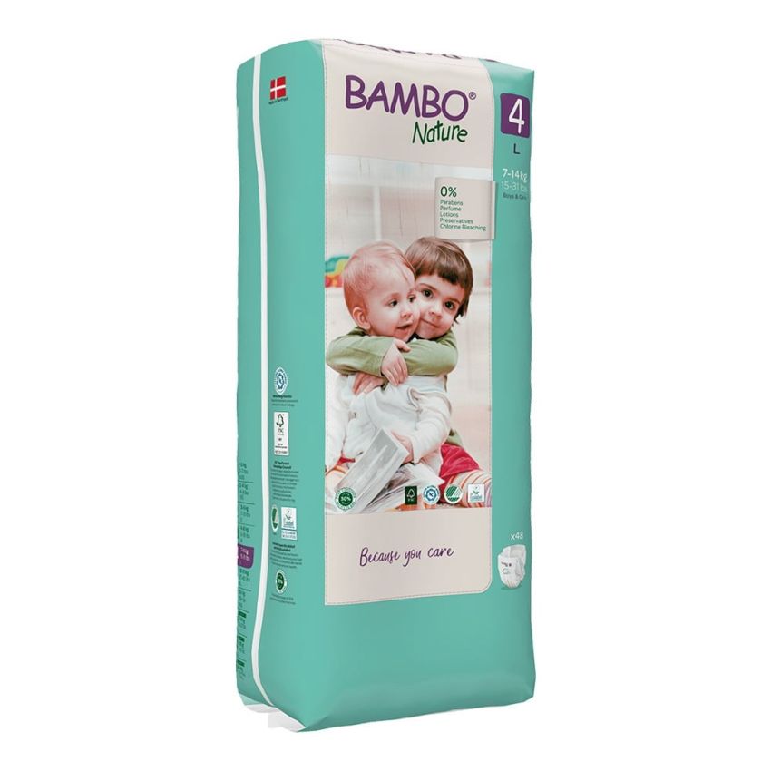 Bambo Nature Fraldas Tamanho 4 L 7-14Kg 48 Un.