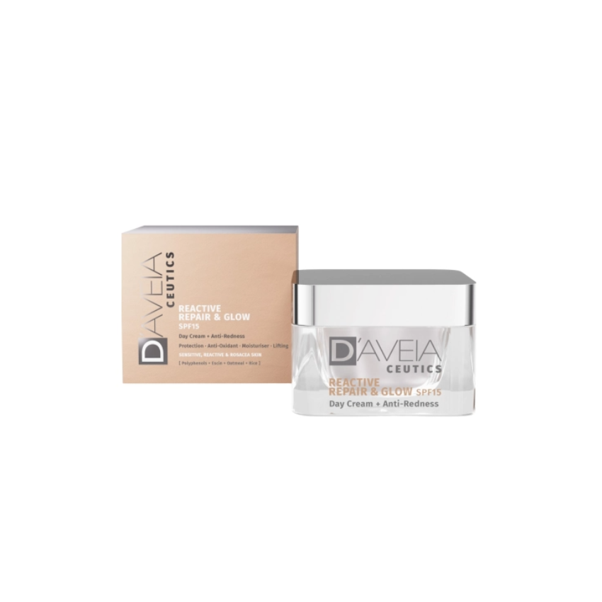 D'AVEIA Ceutics Reactive Repair Glow SPF15 – Cuidado Diário Iluminador com Proteção Solar