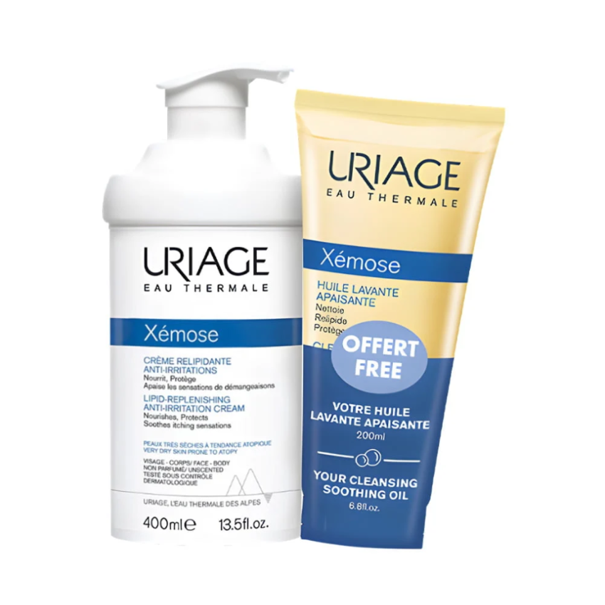 Uriage Creme Emoliente Xemose 400 ml + Oferta de Óleo 200 ml