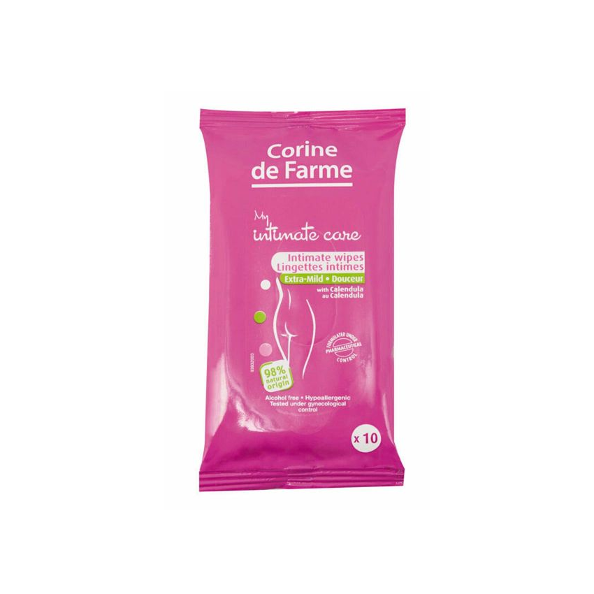 Corine de Farme Toalhitas Intimas Suaves Uso Diário 10 Unidades