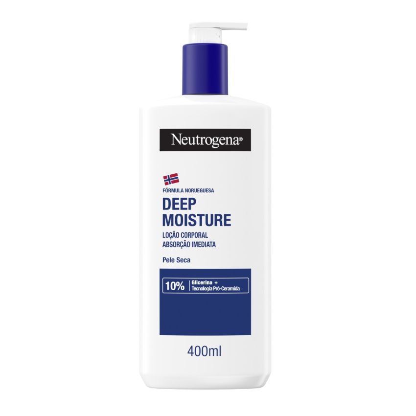 Neutrogena Deep Moisture Loção Corporal Hidratação Profunda Pele Seca 400ml