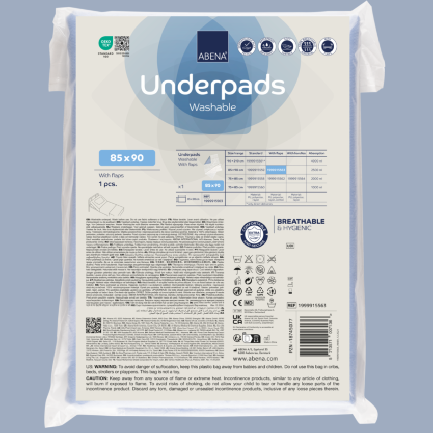 Abena Resguardo Lavável Azul Abri-Soft 85x90cm