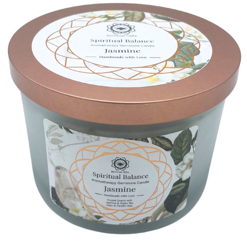 Spiritual Gifts - Vela Aromática com Pedras Balanço Espiritual - Jasmine